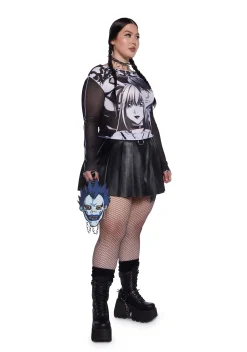 Dolls Kill x Death Note Tops|Plus*Plus Unlikely Twosome Mesh Top
