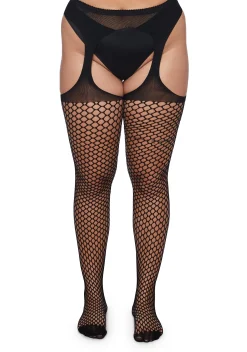 x_Leg Avenue Socks & Tights*Plus You're Mine Suspender Tights