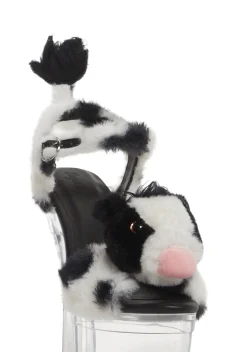 Sugar Thrillz Platforms|Heels*Plush Paws Platform Heels - Black/White