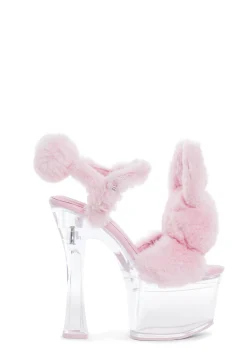 Sugar Thrillz Platforms|Heels*Plush Paws Platform Heels - Pink