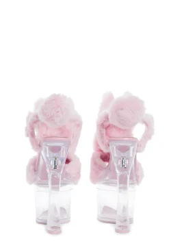 Sugar Thrillz Platforms|Heels*Plush Paws Platform Heels - Pink