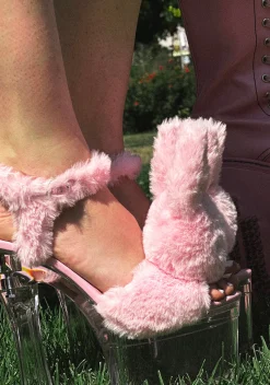 Sugar Thrillz Platforms|Heels*Plush Paws Platform Heels - Pink