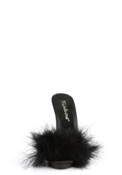 Fabulicious Sandals*Poise-501 Marabou Slide Sandals