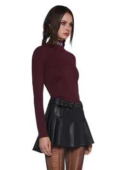 Current Mood Tops*Poison Mock Neck Top
