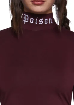 Current Mood Tops*Poison Mock Neck Top