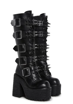 Widow Boots*Poison Music Knee Hight Boots