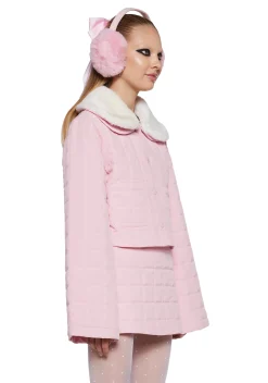 Sugar Thrillz Outerwear|Plus*Polar Express Quilted Jacket - Pink