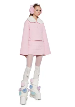 Sugar Thrillz Outerwear|Plus*Polar Express Quilted Jacket - Pink