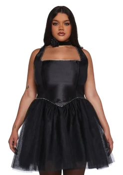 Sugar Thrillz Dresses|Plus*Polished Pirouette Corset Dress - Black