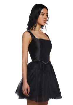 Sugar Thrillz Dresses|Plus*Polished Pirouette Corset Dress - Black