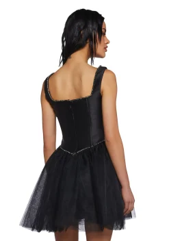 Sugar Thrillz Dresses|Plus*Polished Pirouette Corset Dress - Black