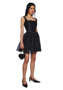 Sugar Thrillz Dresses|Plus*Polished Pirouette Corset Dress - Black