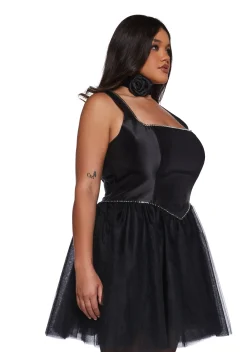 Sugar Thrillz Dresses|Plus*Polished Pirouette Corset Dress - Black