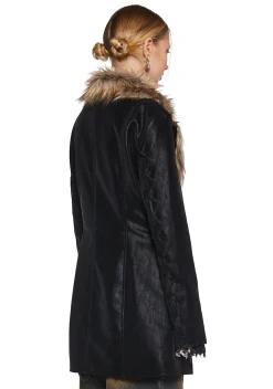 Current Mood Outerwear|Plus*Pose Away Vegan Leather Coat