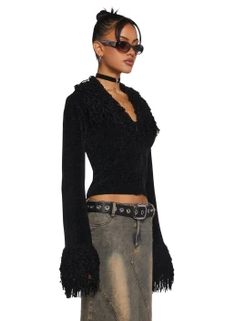 dELiA*s by Dolls Kill Tops*Positive Vibes Only Chenille Sweater Top