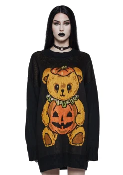 Trickz N' Treatz Tops*Possess Your Heart Oversized Sweater
