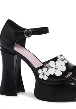 Sugar Thrillz Heels*Power Play Peep Toe Heels - Black