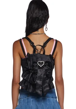 Sugar Thrillz Bags*Preppy Plot Mini Backpack - Black