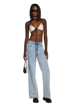 Poster Grl Tops*Press Charges Fishnet Shrug