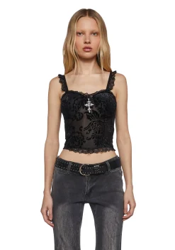 Widow Tops*Pretty Obsessed Velvet Cami
