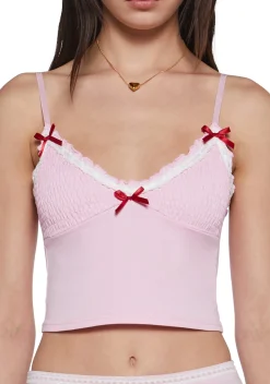 Sugar Thrillz Tops|Plus*Pretty Smocked Tank Top