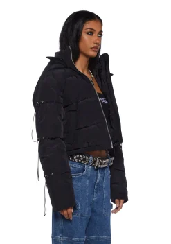 Current Mood Outerwear*Priceless Attitude Puffer Jacket