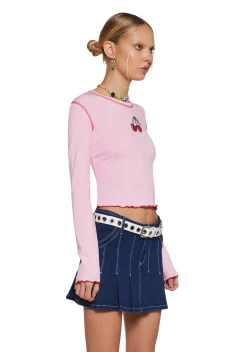 dELiA*s by Dolls Kill Tops|Plus*Pucker Up Long Sleeve Tee