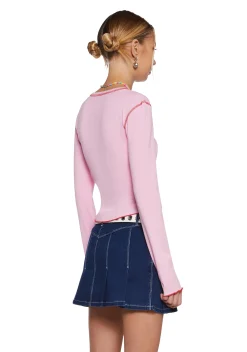 dELiA*s by Dolls Kill Tops|Plus*Pucker Up Long Sleeve Tee