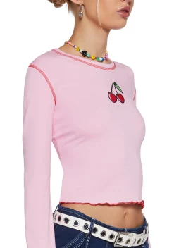 dELiA*s by Dolls Kill Tops|Plus*Pucker Up Long Sleeve Tee
