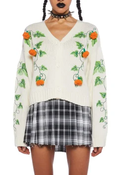 Trickz N' Treatz Outerwear*Pumpkin Spice Life Knit Cardigan