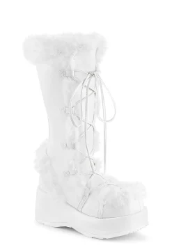 Demonia Boots|Platforms*Pure Vigilance Low Platform Boots- White