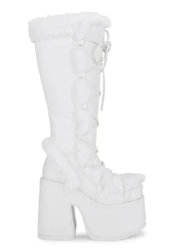 Demonia Boots|Platforms*Pure Vigilance Platform Boots-White