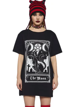 The Grave Girls Tops*Purrfect Night Oversized Tee