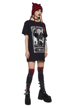 The Grave Girls Tops*Purrfect Night Oversized Tee