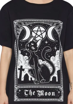 The Grave Girls Tops*Purrfect Night Oversized Tee