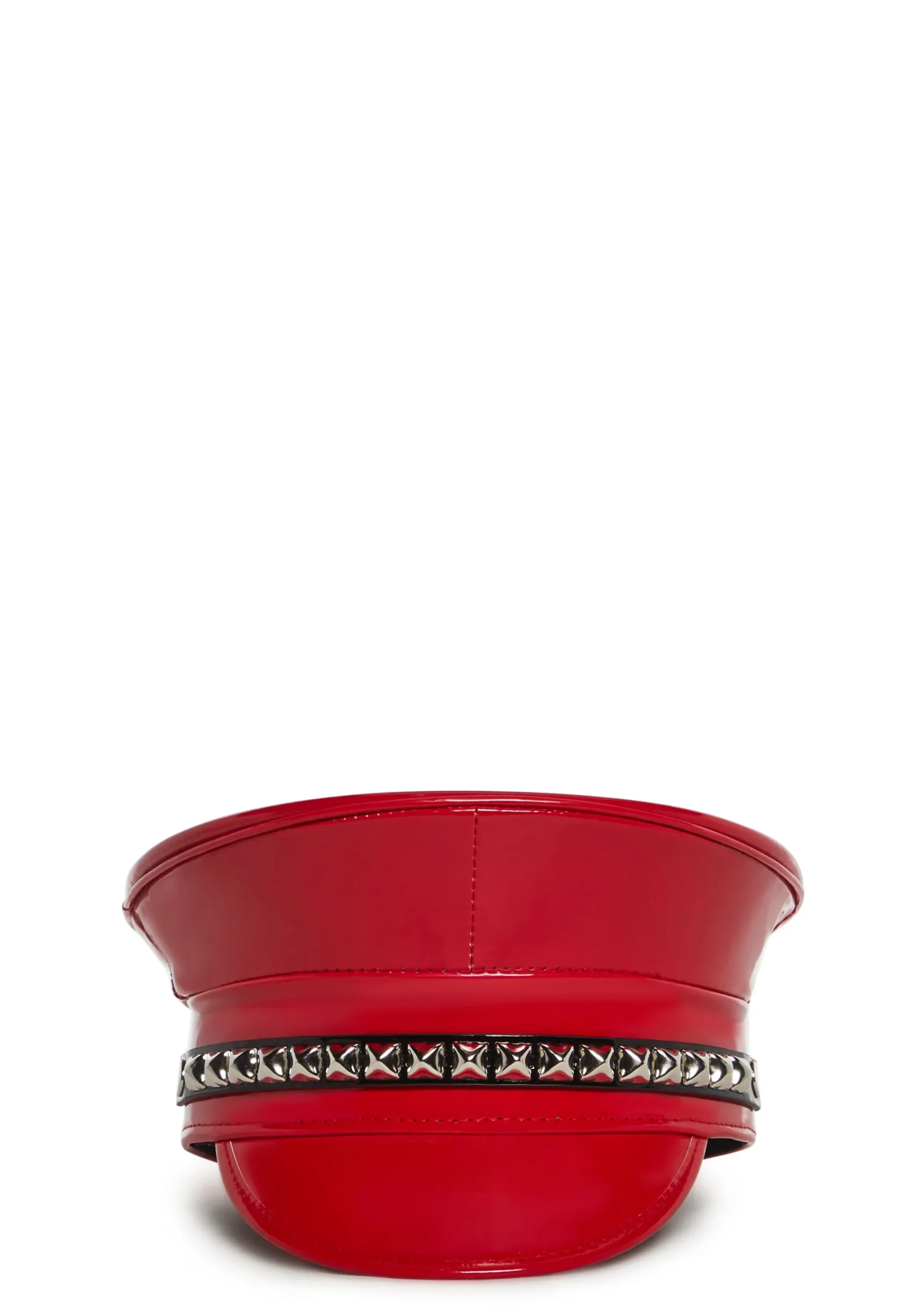 Funk Plus Hats*Pyramid Studded Captain Hat - Red