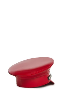 Funk Plus Hats*Pyramid Studded Captain Hat - Red