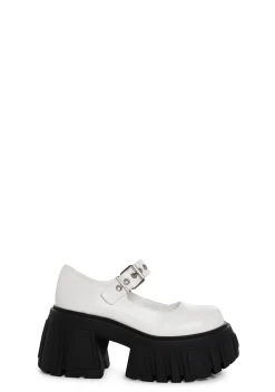 Current Mood Platforms|Mary Janes*Radiant Rendezvous Platform Mary Janes - White