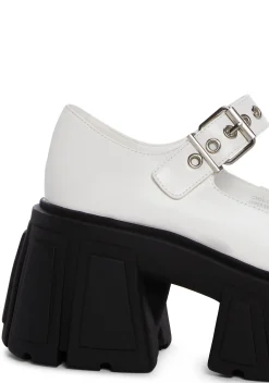 Current Mood Platforms|Mary Janes*Radiant Rendezvous Platform Mary Janes - White