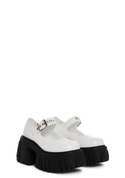 Current Mood Platforms|Mary Janes*Radiant Rendezvous Platform Mary Janes - White