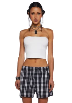 x_Heart & Hips Tops*Radio Silence Tube Top - White