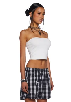 x_Heart & Hips Tops*Radio Silence Tube Top - White