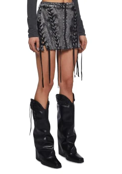 Current Mood Bottoms|Skirts*Raider Maiden Acid Wash Skirt