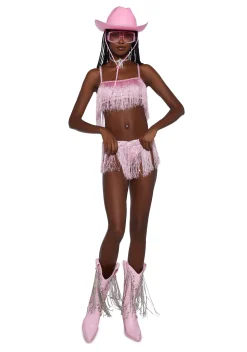 Trickz N' Treatz Plus*Rave Rodeo Cowgirl Costume - Pink