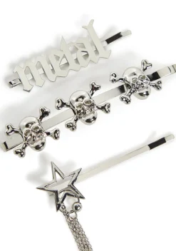Current Mood Hair Accessories*Rebel Metal Hair Clip Set