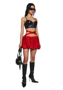 Current Mood Bottoms|Skirts*Rebellious Flirt Bubble Mini Skirt