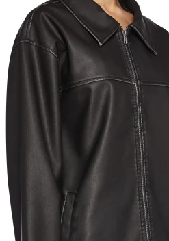 Current Mood Outerwear|Tops*Record Breaker Vegan Leather Jacket