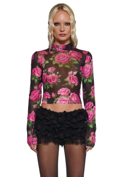 Sugar Thrillz Tops|Plus*Regal Rose Long Sleeve Top