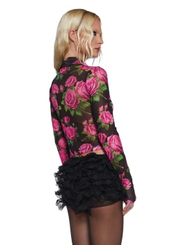 Sugar Thrillz Tops|Plus*Regal Rose Long Sleeve Top