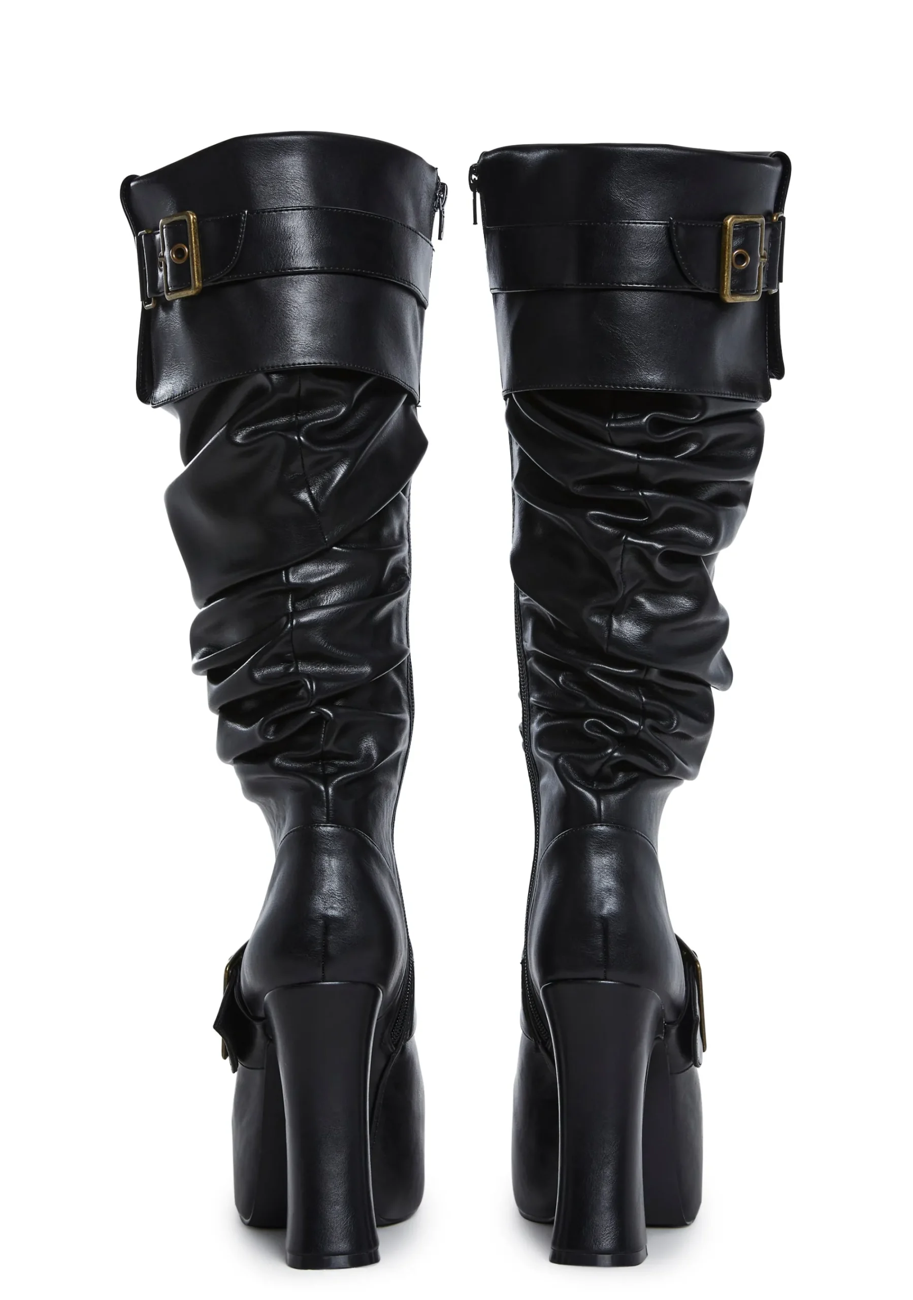 Trickz N' Treatz Boots*Ren Faire Slouchy Boots - Black